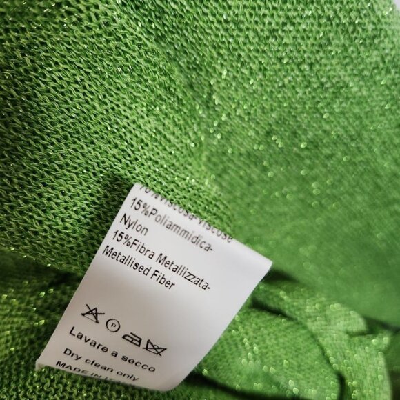 NWT Pink Memories 11035 LUREX HELEN Cardigan - Green Size 44 - Picture 11 of 12